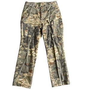 Vintage Cabelas Camo Mossy‎ Oak Cargo Hunting Pants Mens38 Camping Outdoor USA